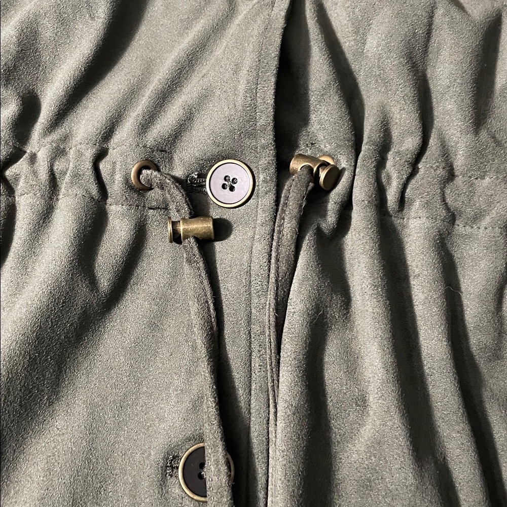 Torrid Olive Suede Shacket - Picture 3 of 4
